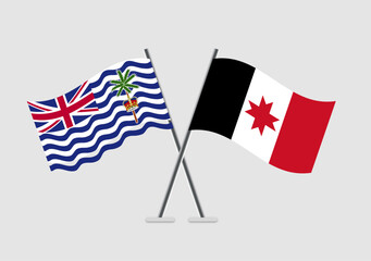 British Indian Ocean Territory and Udmurtia vector flags minimal vector representation
