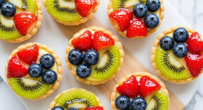 Colorful Mini Fruit Tarts