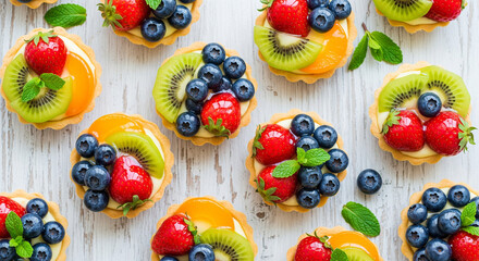 Colorful Mini Fruit Tarts