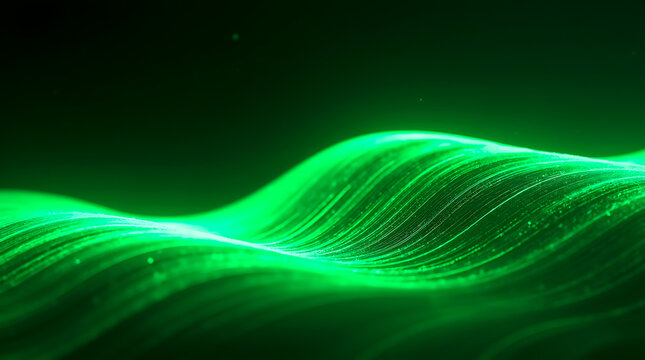 Experience vibrant energy with this stunning green abstract wave background - perfect for modern designs