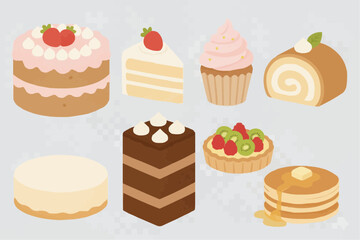 ケーキのイラストセット