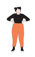 Illustration portrait - SVG Vector People - Asian Woman Character