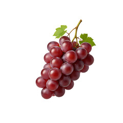 Fototapeta premium Lush Red Grapes Cluster Isolated on Neutral Background