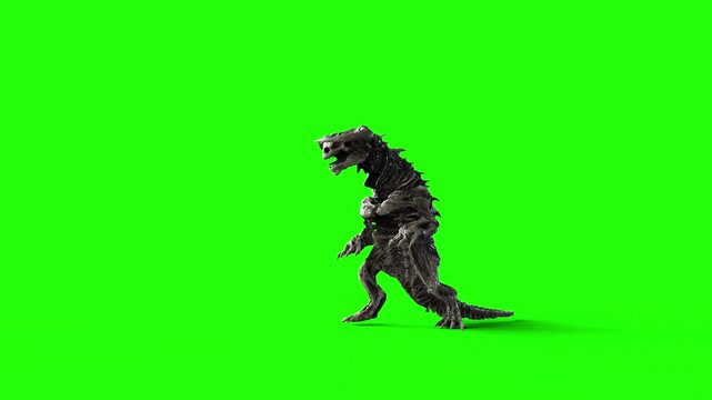 3d Illustration of A fearsome undead dragon glides and roars through dark mist, revealing eerie power in every haunting motion.