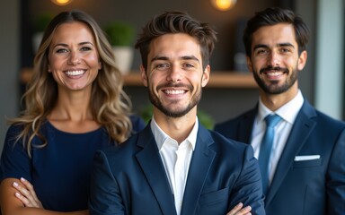 Young attractive business people - the elite business team. High quality