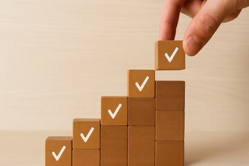 Achieving success stacking blocks for growth in a business environment