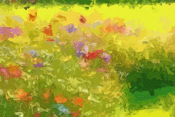 Various oil paintings, flowers, chrysanthemums, forest scenery, roses, peonies, plum blossoms