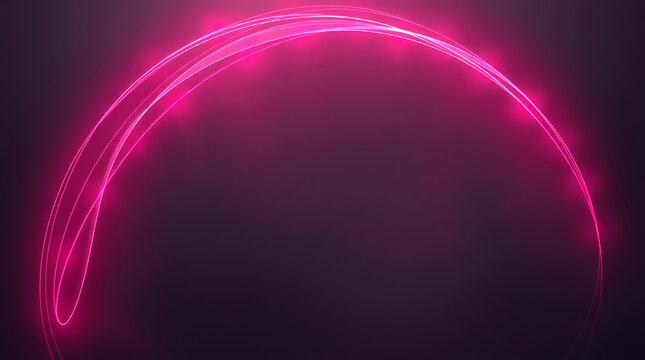 Dynamic pink light trails curving elegantly against a dark backdrop for modern design projects