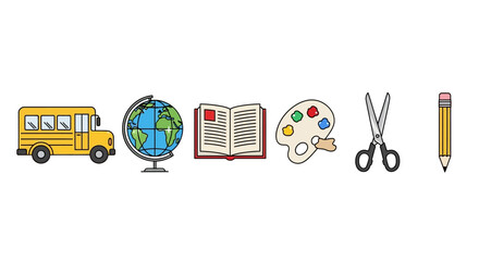 Collection of educational tools for students emphasizing learning and artistic creation