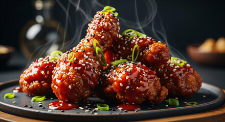 Korean Fried Chicken with Spicy Glaze