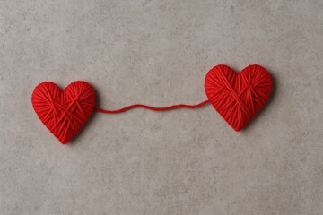 Connection of hearts symbolizing love indoor creative photography minimalist close-up emotionally engaging