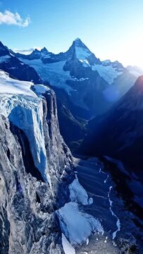 Swiss Alps Mountain Peak Eiger, Monch, Jungfrau Glacier Landscape