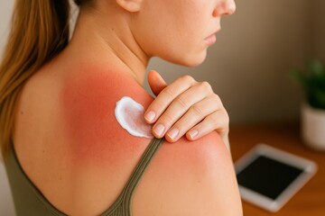 Treating sunburn relief home health tips indoor close-up skin care essentials