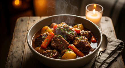 Warm Slow Cooked Beef Stew