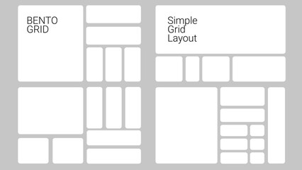 Modern bento grid layout for responsive web and ui ux design