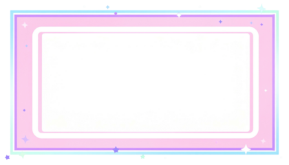Pastel frame with a white center. Stars decorate the edges, creating a soft, magical, and dreamy aesthetic