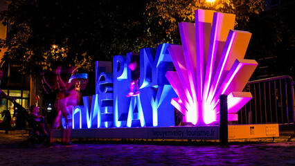 Centre-ville de Le-Puy-en-Velay, en pleine nuit