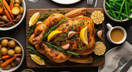 Roasted Chicken with Herbs and Lemon