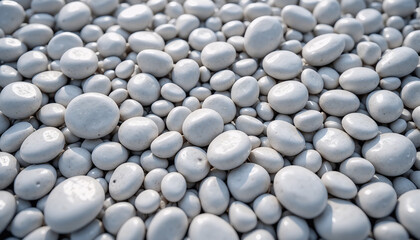 Białe kamyczki otoczaki na tło, tapeta