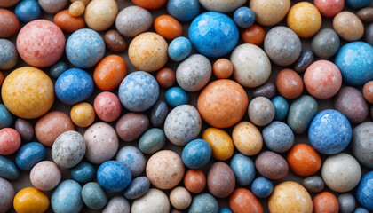 Kolorowe kamyczki otoczaki , tło, tapeta