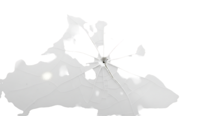 Shattered glass break crack radial shape isolated on transparent background concept idea