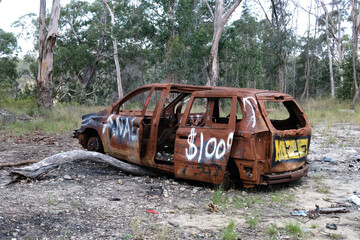 Abandoned van in the bush