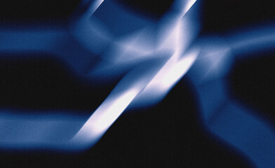 Grainy abstract dark blue light streaks background