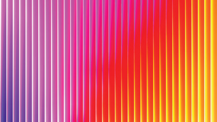 A dynamic and colorful abstract background featuring an array of vertical stripes. Gradient transitions from yellow to red, creating a vibrant visual effect of light.