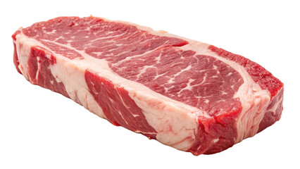 Raw beef steak isolated on transparent background