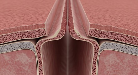 Illustration of a Neural Tube Defect, Spina Bifida.