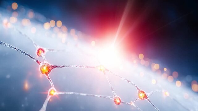 Neural Network: A luminous depiction of a neural network, capturing the complex interconnectedness of the human brain, filled with glowing nodes and intricate pathways.