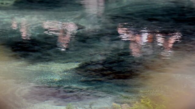 Holy waterspring at Tirta Empul temple,in Tampaksiring village,Gianyar regency,Bali Indonesia
