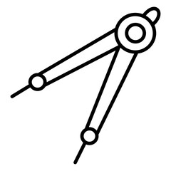 Geometry Compass Divider Outline