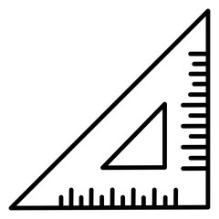 Triangle Ruler Geometry Outline
