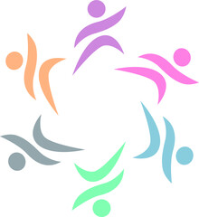 PEOPLE CONNECTED UNION TEAM TEAMWORK SIGN LOGO
