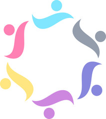 PEOPLE CONNECTED UNION TEAM TEAMWORK SIGN LOGO
