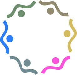 PEOPLE CONNECTED UNION TEAM TEAMWORK SIGN LOGO

