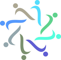 PEOPLE CONNECTED UNION TEAM TEAMWORK SIGN LOGO
