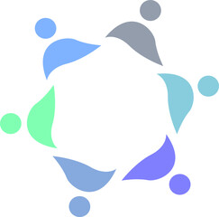 PEOPLE CONNECTED UNION TEAM TEAMWORK SIGN LOGO
