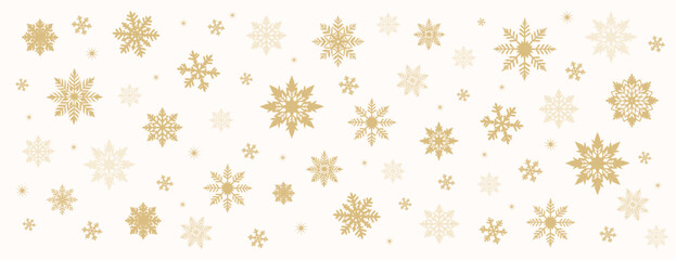Simple Gold Snowflake Pattern – Minimalist Winter Holiday Background
