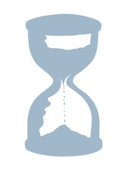 Old hourglass. Vector drawing icon