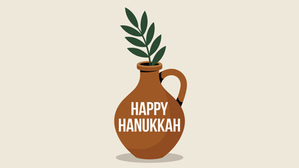 Happy Hanukkah Olive Branch Celebration Design