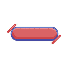 a flat icon of vector clip art sledding tube for web and graphic design