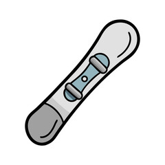 a flat icon of vector clip art snowboard for web and graphic design