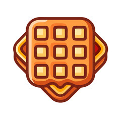 a flat icon of vector clip art waffle for web and graphic design