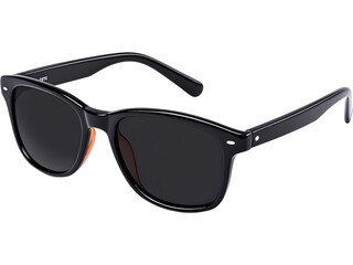 Black sunglasses in side view isolated on transparent background, ideal for summer, fashion, and branding visuals.