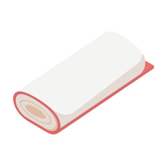 a flat icon of vector clip art wrap roll for web and graphic design