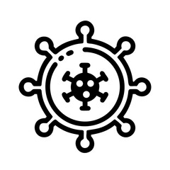 a flat icon of virus symbol for web and graphic design