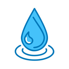 a flat icon of water drop splash filled icon for web and graphic design