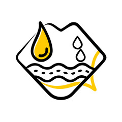 a flat icon of waterproof label filled icon for web and graphic design